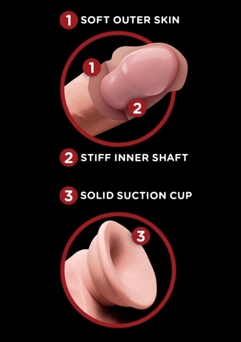 King Cock Plus 9″ z ruchomymi jądrami – dildo z potrójną gęstością