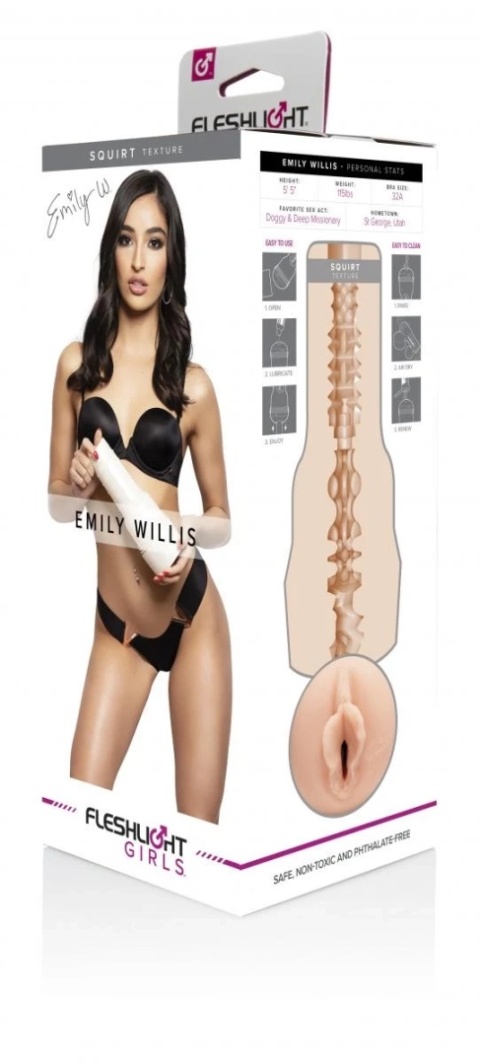 Fleshlight Girls Emily Willis Squirt – męski masturbator z odlewem pochwy
