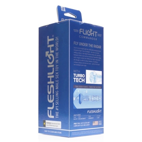 Fleshlight Flight Commander kompaktowy masturbator SuperSkin® (20,3×15,2 cm) z technologią Turbo Tech zwiększającą ssanie