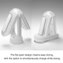 TENGA FLIP ZERO Electronic Vibration: wielorazowy masturbator z 5 trybami wibracji, zaworem podciśnieniowym i stacją dokującą.
