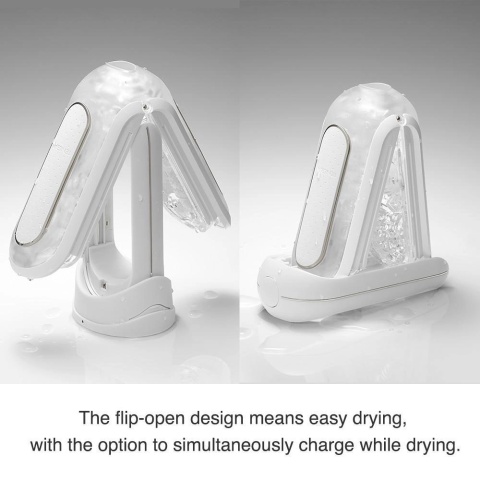 TENGA FLIP ZERO Electronic Vibration: wielorazowy masturbator z 5 trybami wibracji, zaworem podciśnieniowym i stacją dokującą.