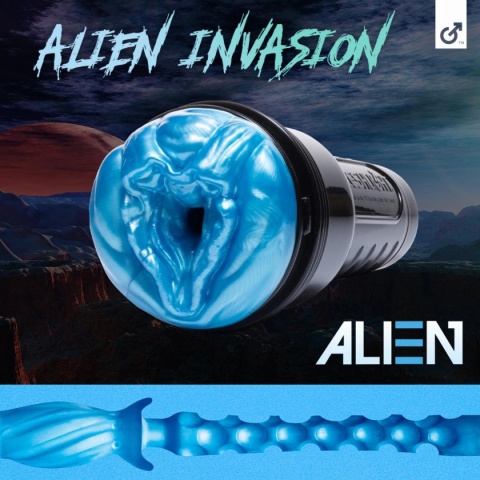 Masturbator Freaks Alien Blue Metallic Fleshlight