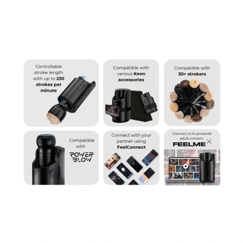 Keon WiFi Combo Set by Kiiroo – automatyczny masturbator interaktywny z WiFi i Bluetooth