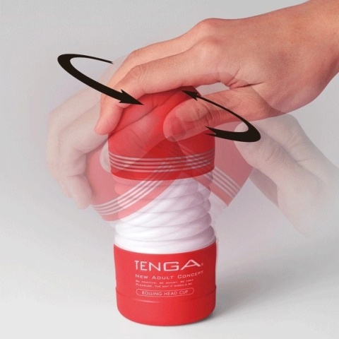 TENGA Rolling Head Cup Gentle – elastyczny masturbator jednorazowy z ruchomą główką