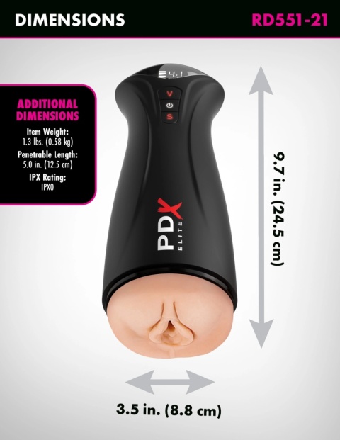 Masturbator automatyczny Fuck-Gasm Light PDX ELITE