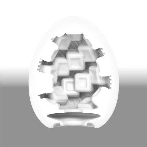 TENGA Egg Cubic – jednorazowy masturbator z kostkową teksturą
