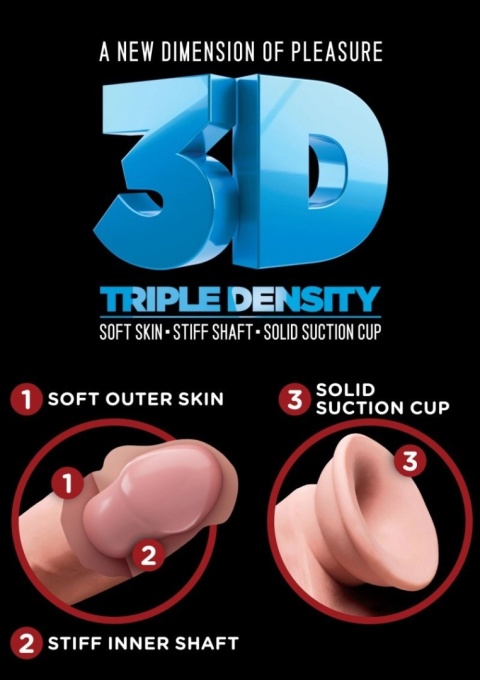 King Cock Plus 8″ Triple Density – dildo z miękkiej skóry na sztywnym rdzeniu
