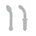 Gläs G-Spot Pleasure Glass Dildo Set - zestaw dwóch ręcznie dmuchanych dild ze szkła borokrzemowego