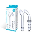 Gläs G-Spot Pleasure Glass Dildo Set: dwa ręcznie dmuchane dilda ze szkła borokrzemowego