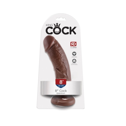 King Cock 8 cali Cock Brown – duże realistyczne dildo z PVC, 21,2 cm, średnica 5,4 cm