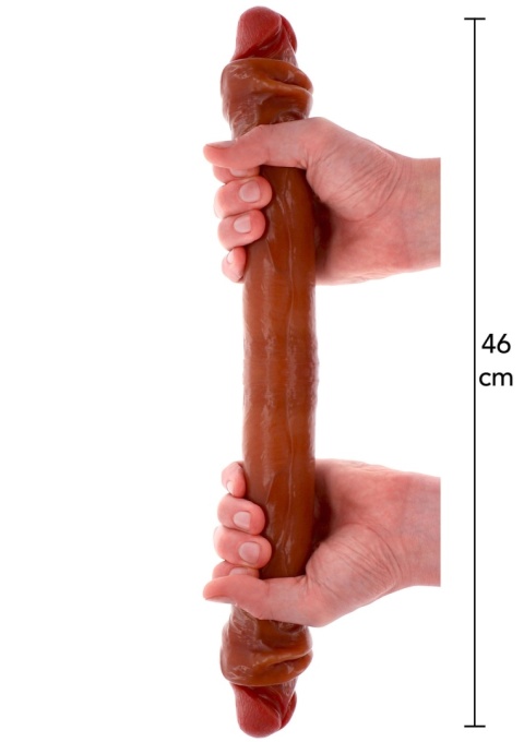 ToyJoy Get Real Foreskin Double Dong 46 cm – podwójne dildo z ruchomą skórą