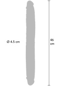 ToyJoy Get Real Foreskin Double Dong 46 cm – podwójne dildo z ruchomą skórą