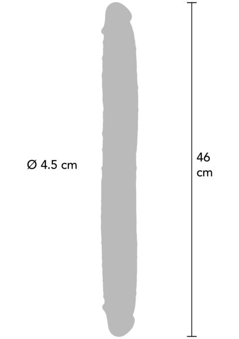 ToyJoy Get Real Foreskin Double Dong 46 cm – podwójne dildo z ruchomą skórą