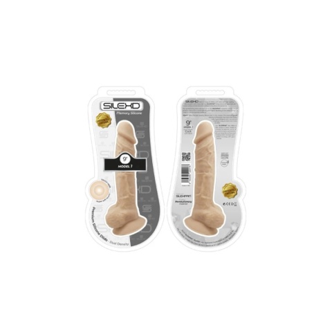 Silexd Model 1 9 cali Flesh – dildo z silikonu platynowego, 23 cm, przyssawka