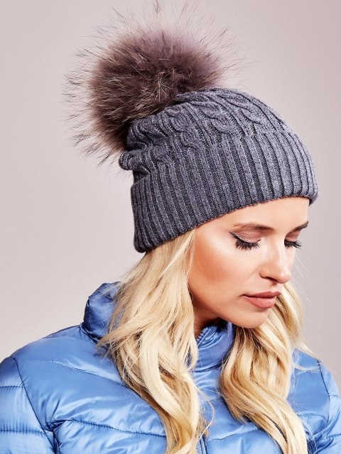 Czapka AT-CZ-173501.44 ciemny szary