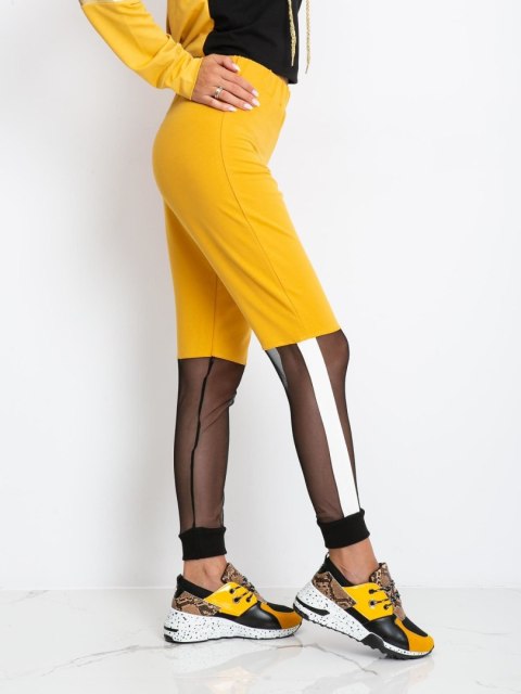 Spodnie dresowe 23-DR-2300.64 ciemny żółty M