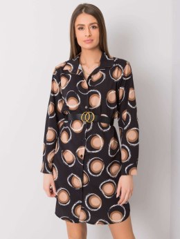 Sukienka DHJ-SK-12765.11 czarno-beżowy
