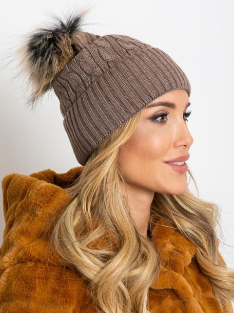 Czapka AT-CZ-173501.44 jasny brązowy