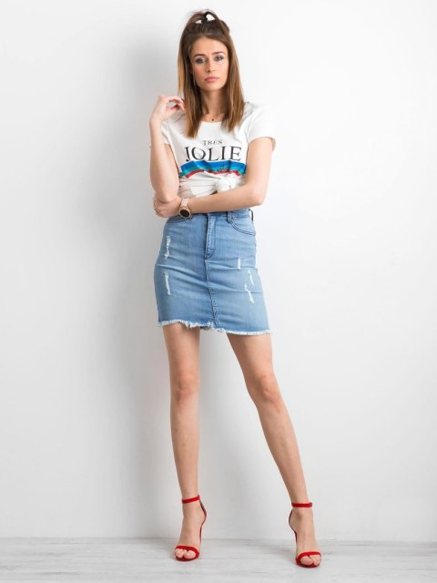 Spódnica JMP-SD-193-D.74P niebieski 34