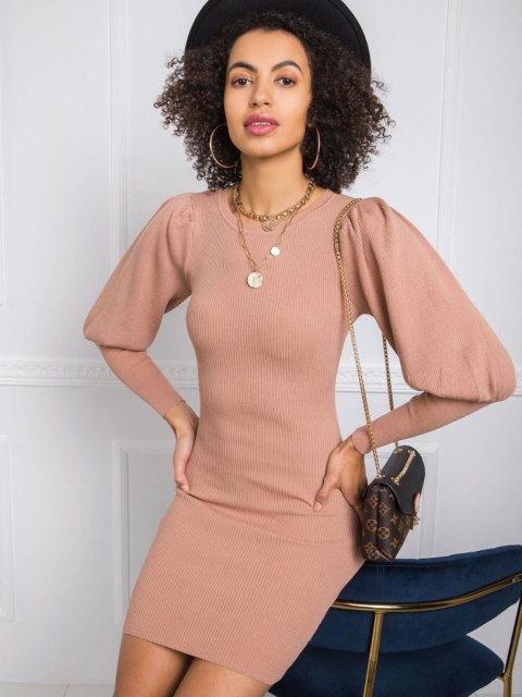 Sukienka EM-SK-PL3850.66P jasny brązowy one size XS/S