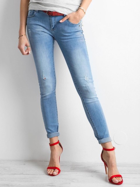 Spodnie jeans NM-DE-SP-17621.31P niebieski XS