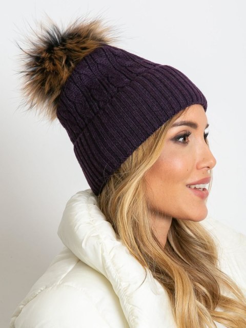 Czapka AT-CZ-173501.44 ciemny fioletowy