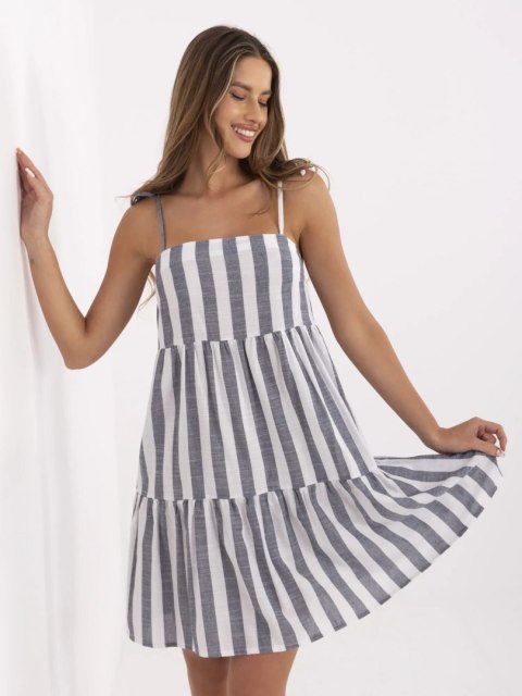 Sukienka LK-SK-507684.14 biało-granatowy 40