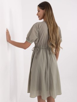 Sukienka 217-SK-25663.03 khaki S