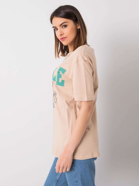 T-shirt 327-TS-6390.69 beżowy M