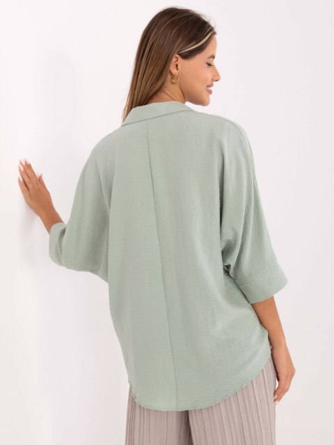 Koszula 328-KS-4062.81 pistacjowy L