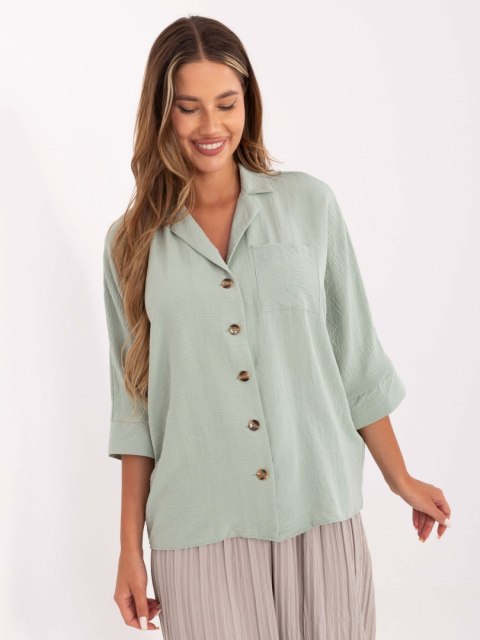 Koszula 328-KS-4062.81 pistacjowy L