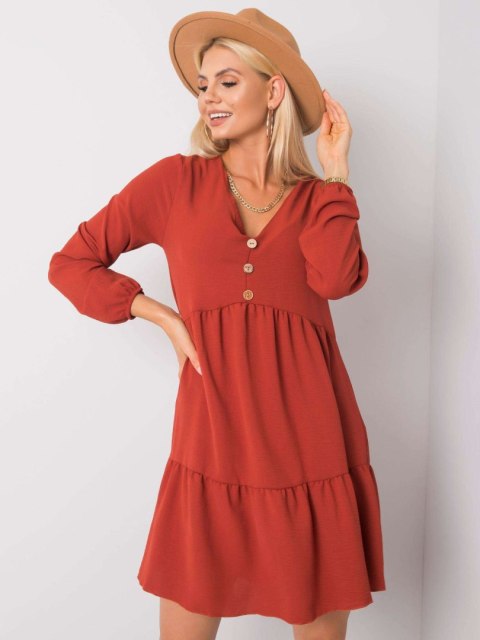 Sukienka D50010F30264A ciemny pomarańczowy M/L