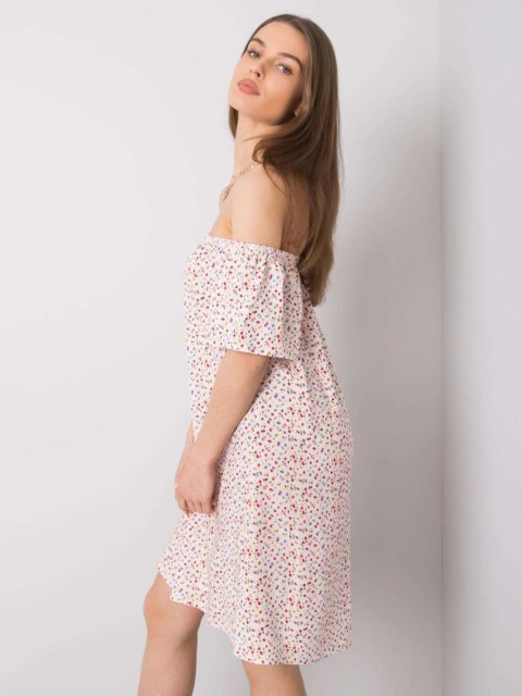 Sukienka D73771M30145G biało-czerwony XS