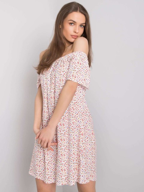 Sukienka D73771M30145G biało-czerwony XS