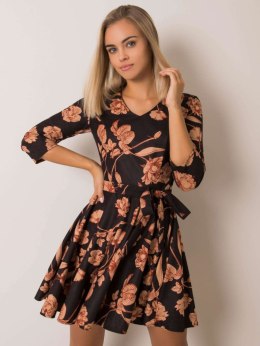 Sukienka LK-SK-508307-3.75P czarno-beżowy 42