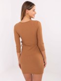 Sukienka LK-SK-508687.17P jasny brązowy 36