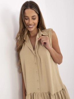 Sukienka 341-SK-5183.08 beżowy L