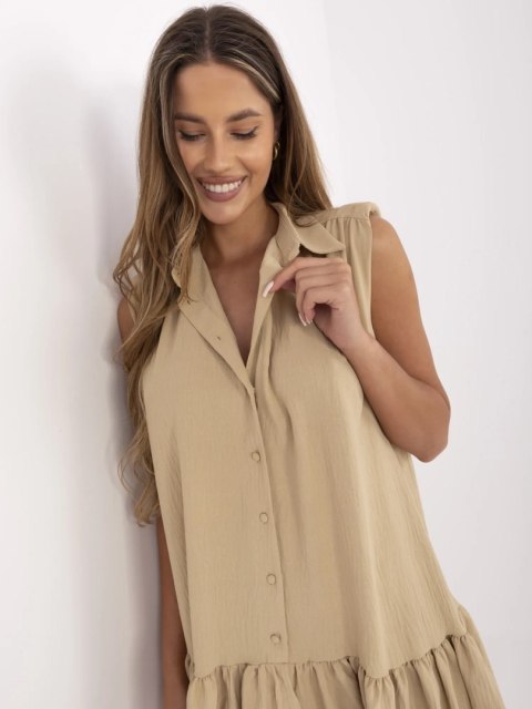 Sukienka 341-SK-5183.08 beżowy M