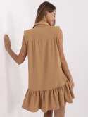 Sukienka 341-SK-5183.09 camelowy L
