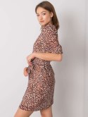 Sukienka LK-SK-508079.47P brązowy 40