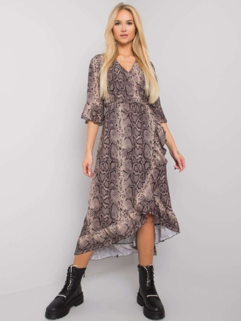 Sukienka TW-SK-BI-24502-1.64P czarno-beżowy L