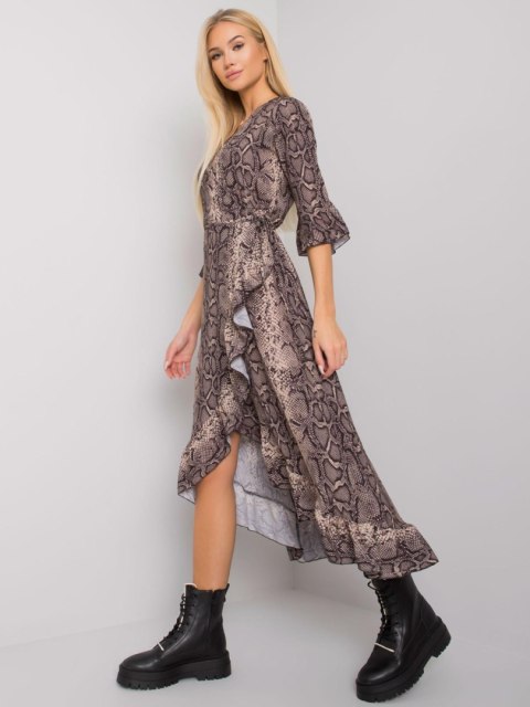 Sukienka TW-SK-BI-24502-1.64P czarno-beżowy L