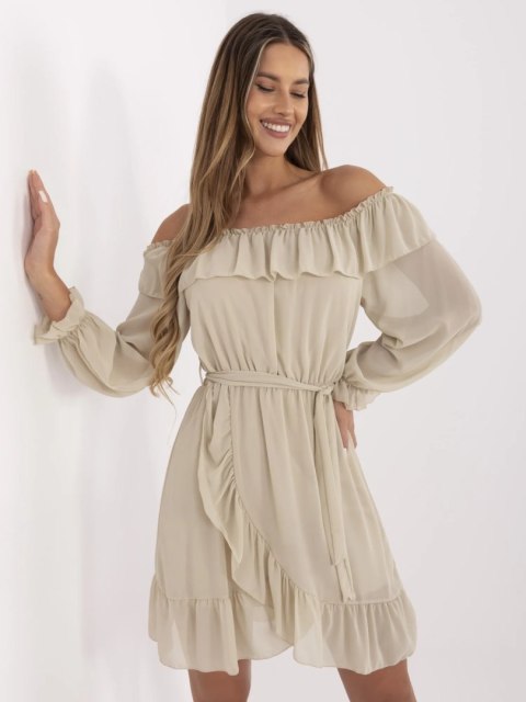 Sukienka TW-SK-BI-1203.72P jasny beżowy