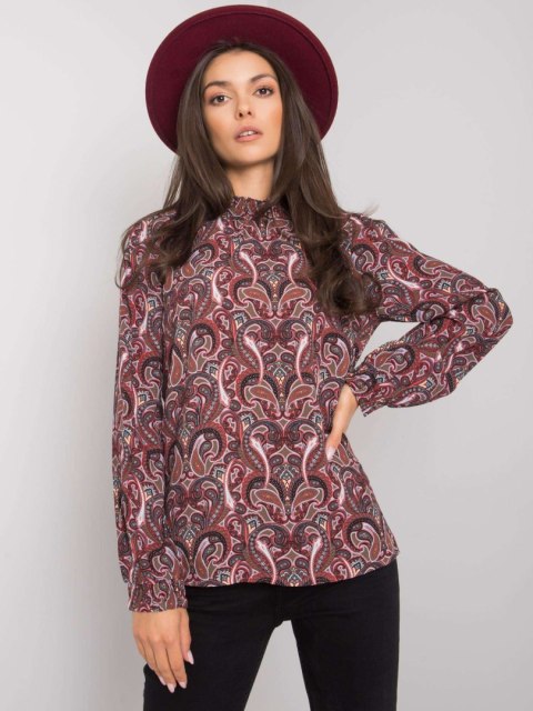 Bluzka D73771M11052A ciemny brązowy XS