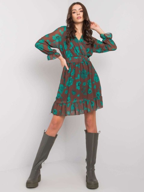 Sukienka DHJ-SK-12220-3.51P brązowy