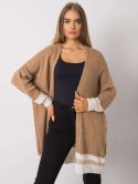 Kardigan TW-SW-BI-A21768.21 camelowy