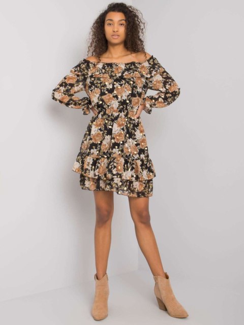 Sukienka DHJ-SK-15015-2.73P czarno-beżowy