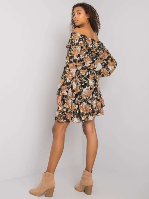 Sukienka DHJ-SK-15015-2.73P czarno-beżowy