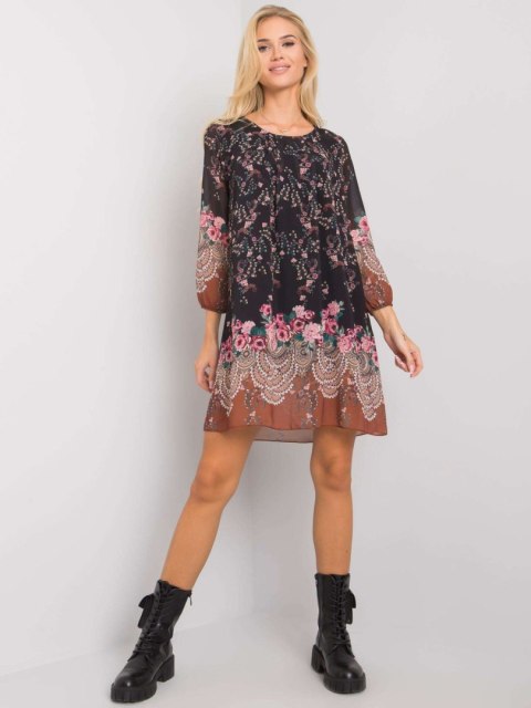 Sukienka TW-SK-BI-2667-1.72P czarno-beżowy S