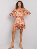 Sukienka DHJ-SK-15015-1.48P pomarańczowy